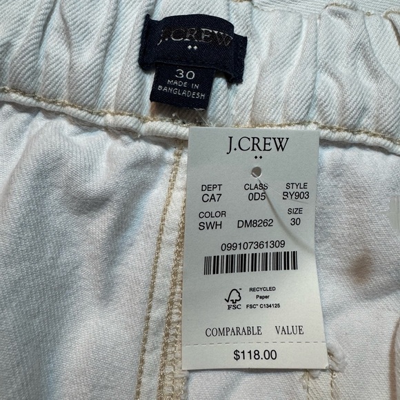 J. Crew White Drawstring Jeans Size 30 - Picture 5 of 7